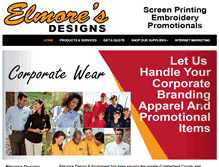 Tablet Screenshot of elmoresdesigns.com